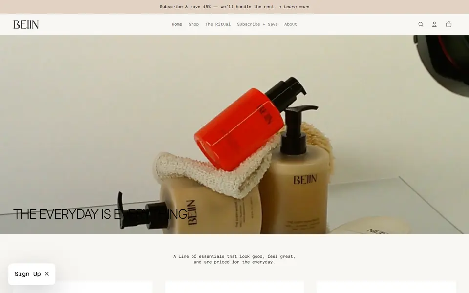 BEIIN website homepage