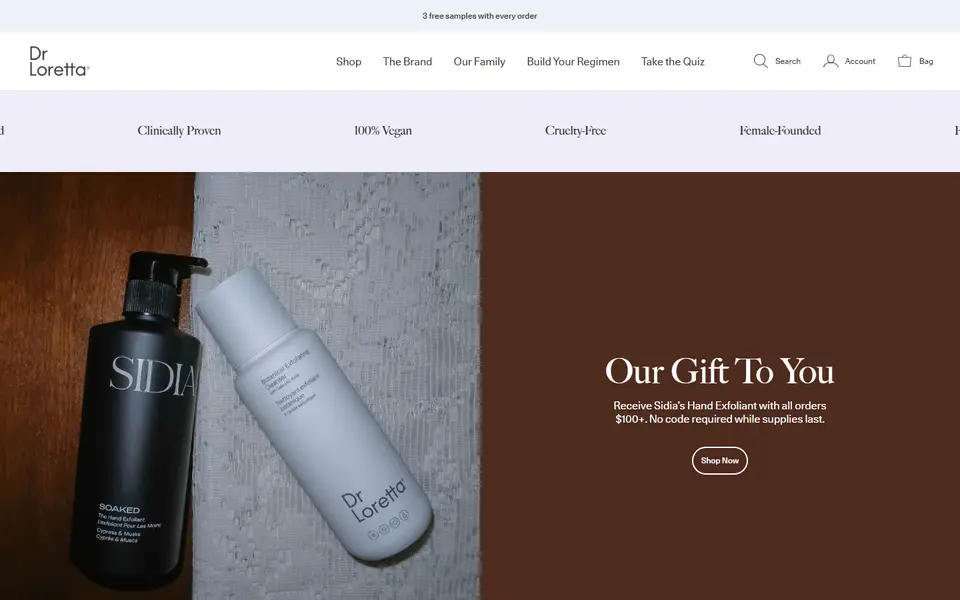 Dr. Loretta website homepage